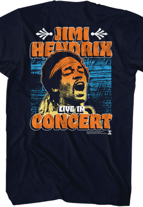 Front & Back Live In Concert Jimi Hendrix T-Shirt