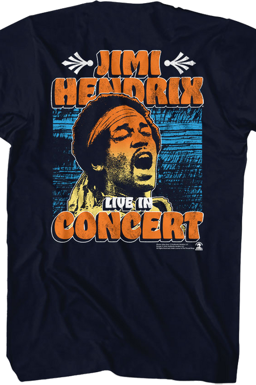 Front & Back Live In Concert Jimi Hendrix T-Shirtmain product image