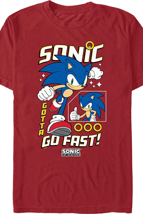 Gotta Go Fast Sonic The Hedgehog T-Shirtmain product image