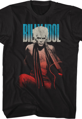 Gradient Guitar Pose Billy Idol T-Shirt