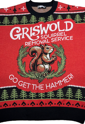 Griswold Squirrel Removal Service Christmas Vacation Knitted Sweater