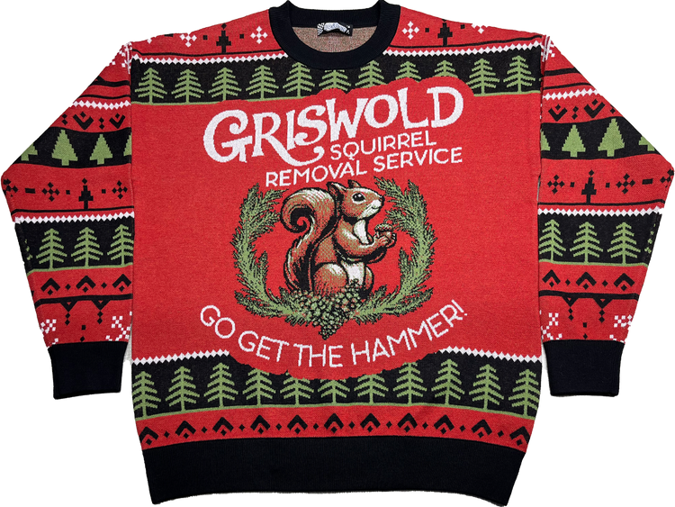 Griswold Squirrel Removal Service Christmas Vacation Knitted Sweatermain product image