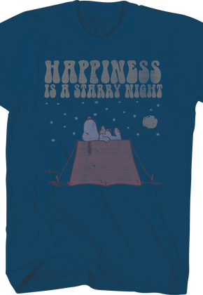 Happiness Is A Starry Night Peanuts T-Shirt