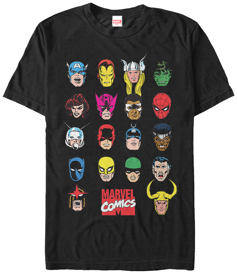 Hero Heads Marvel Comics T-Shirt. Men's T-Shirt