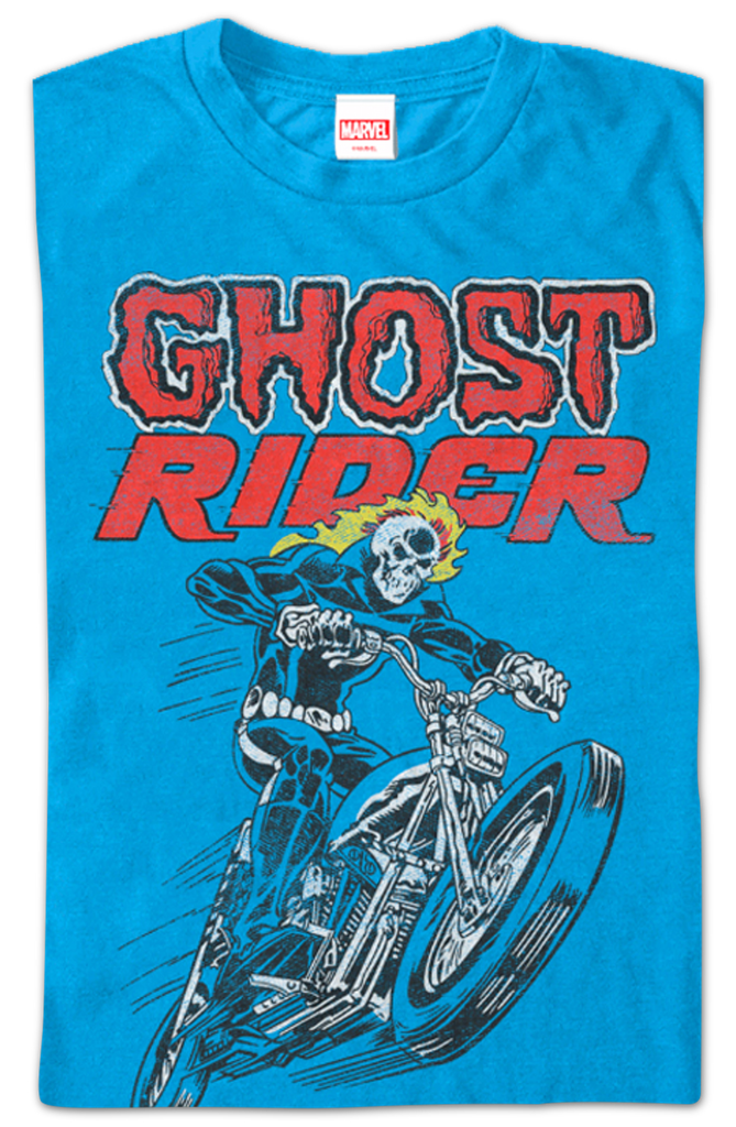 Hot Head Ghost Rider T-Shirt: Marvel Mens T-Shirt