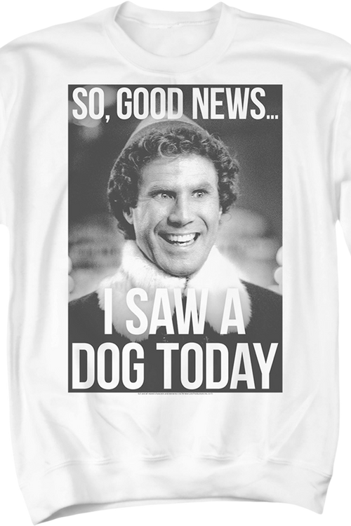 I Saw A Dog Today Elf Sweatshirtmain product image