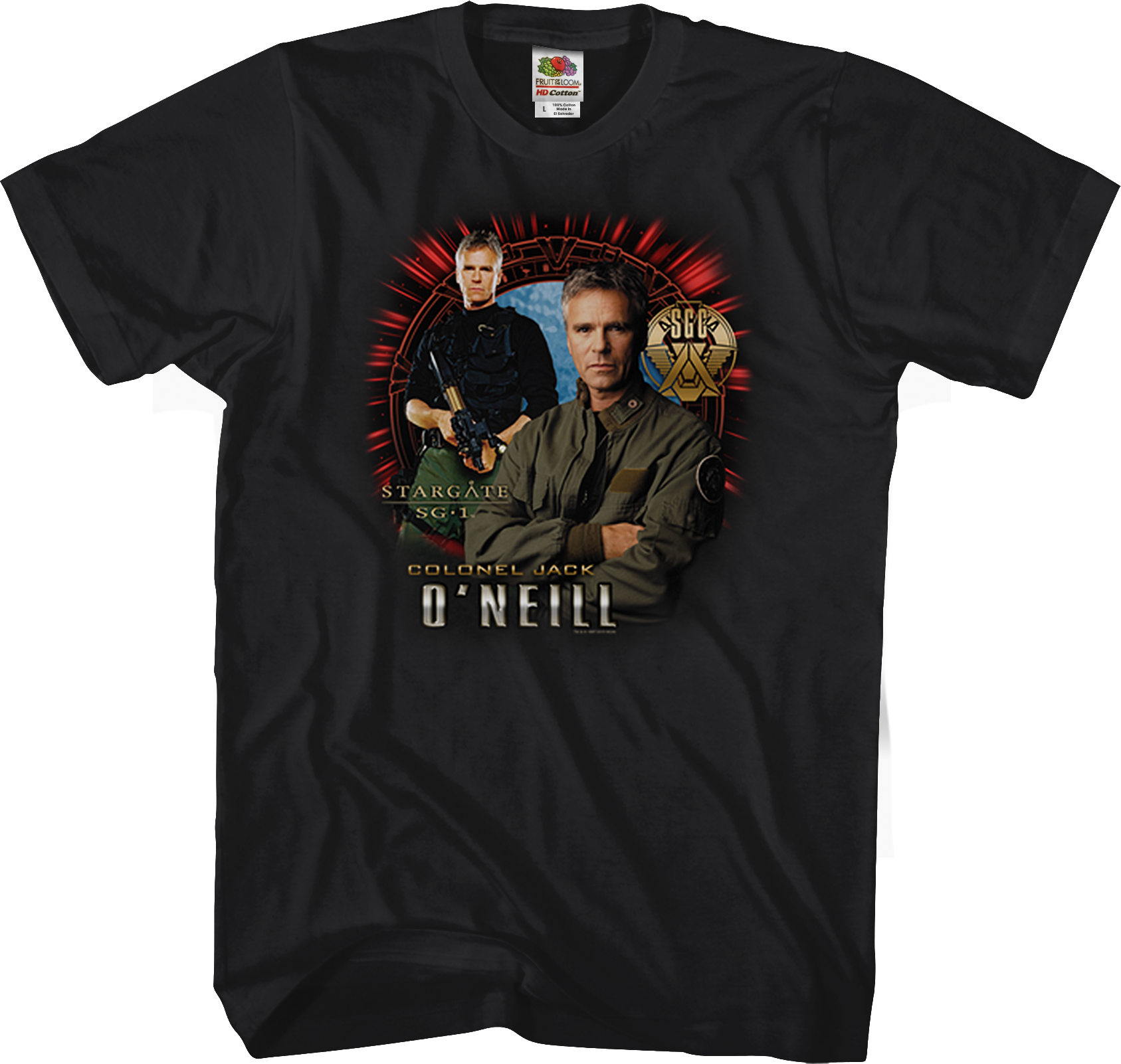 Jack O'Neill Stargate Sg-1 T-Shirt Mens Small Stargate Sg 1 T-shirts