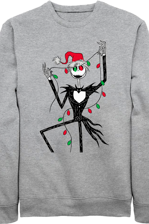 Jack Skellington Lights Nightmare Before Christmas Sweatshirtmain product image