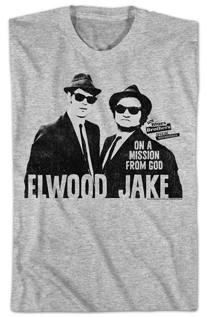 Retro Elwood And Jake Blues Brothers T-Shirt