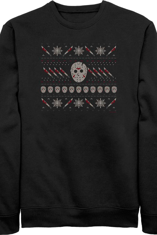 Jason Faux Ugly Christmas Sweater Friday the 13th Sweatshirtmain product image