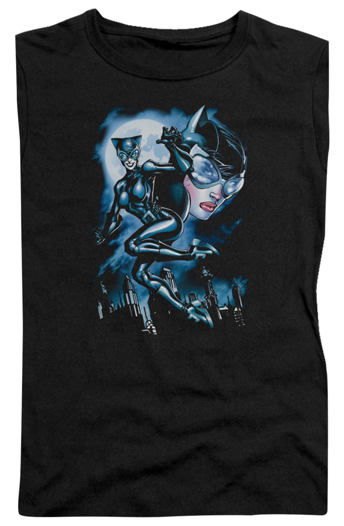 Ladies Catwoman Collage DC Comics Shirt