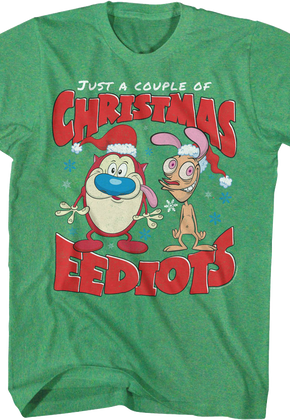 Just A Couple Of Christmas Eediots Ren And Stimpy T-Shirt