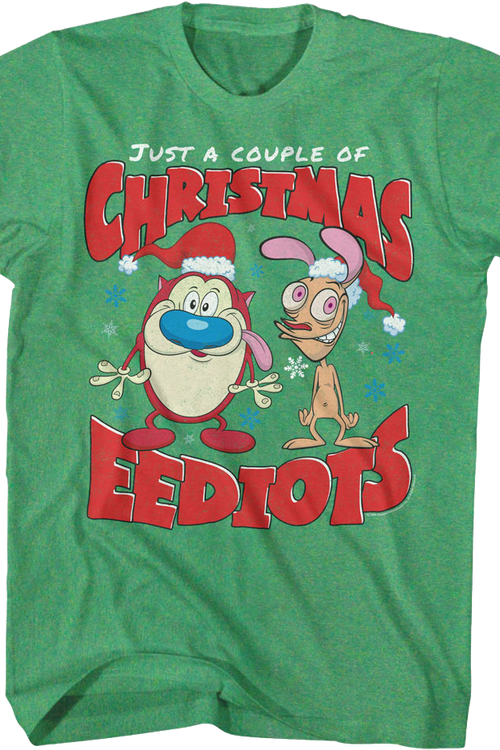 Just A Couple Of Christmas Eediots Ren And Stimpy T-Shirtmain product image