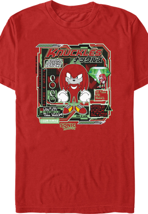 Knuckles Ground Pounding Actions Sonic The Hedgehog T-Shirt