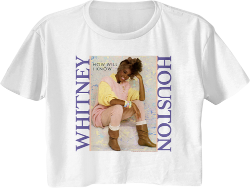 Ladies How Will I Know Single Cover Whitney Houston Crop Topmain product image