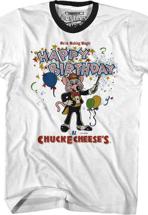 Making Magic Happy Birthday Chuck E. Cheese Ringer Shirt