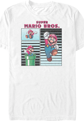 Mario Poses Collage Super Mario Bros. T-Shirt