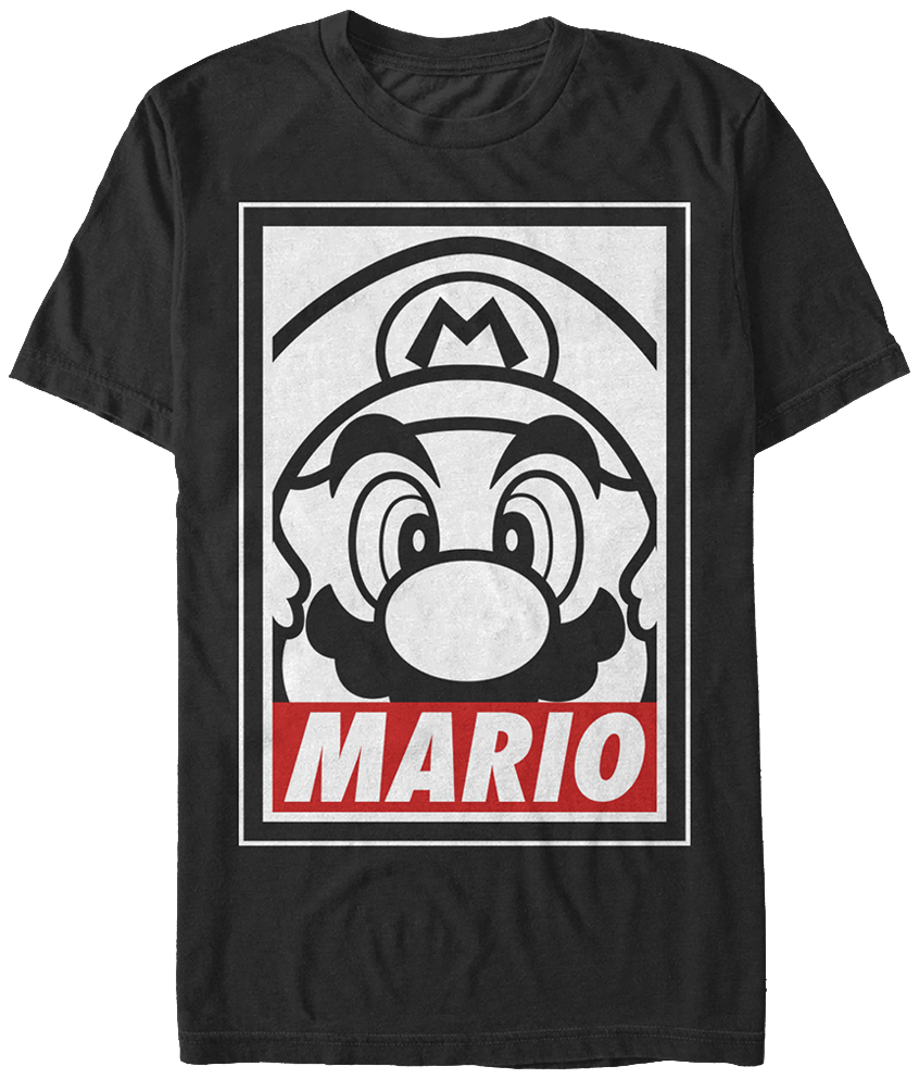 Mario Poster T-Shirt Nintendo Video Game