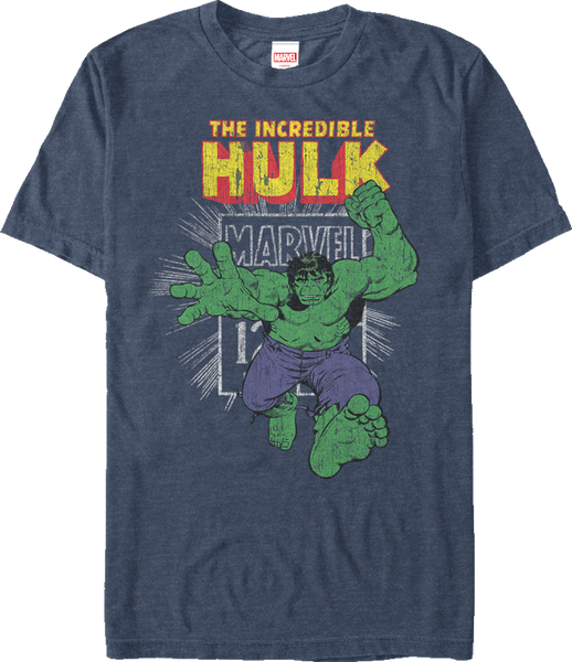 Marvel Stamp Incredible Hulk T-Shirt: Marvel Mens T-Shirt