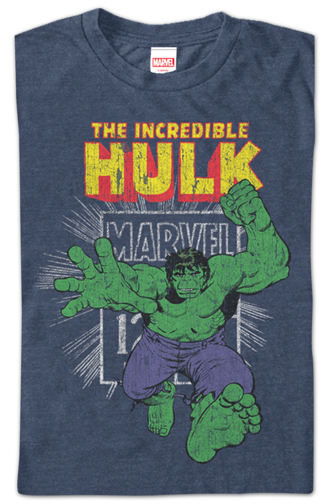 Marvel Stamp Incredible Hulk T-Shirt: Marvel Mens T-Shirt