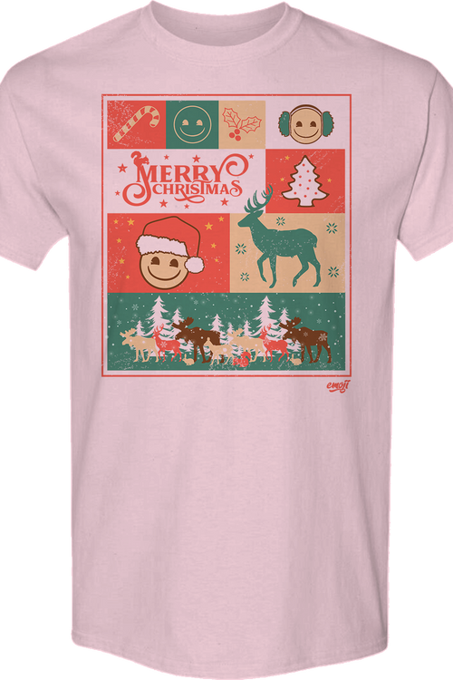 Merry Christmas Collage Emoji T-Shirtmain product image