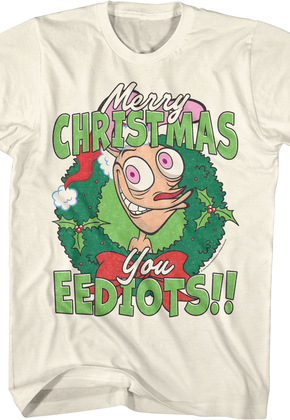 Merry Christmas You Eediots Ren And Stimpy T-Shirt