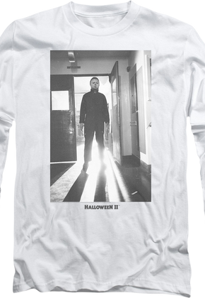 Michael Myers Black & White Photo Halloween II Long Sleeve Shirt