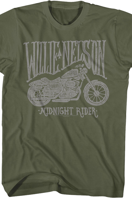 Midnight Rider Willie Nelson T-Shirtmain product image