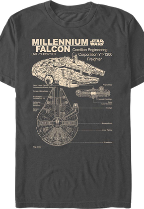 Millennium Falcon Views Star Wars T-Shirt