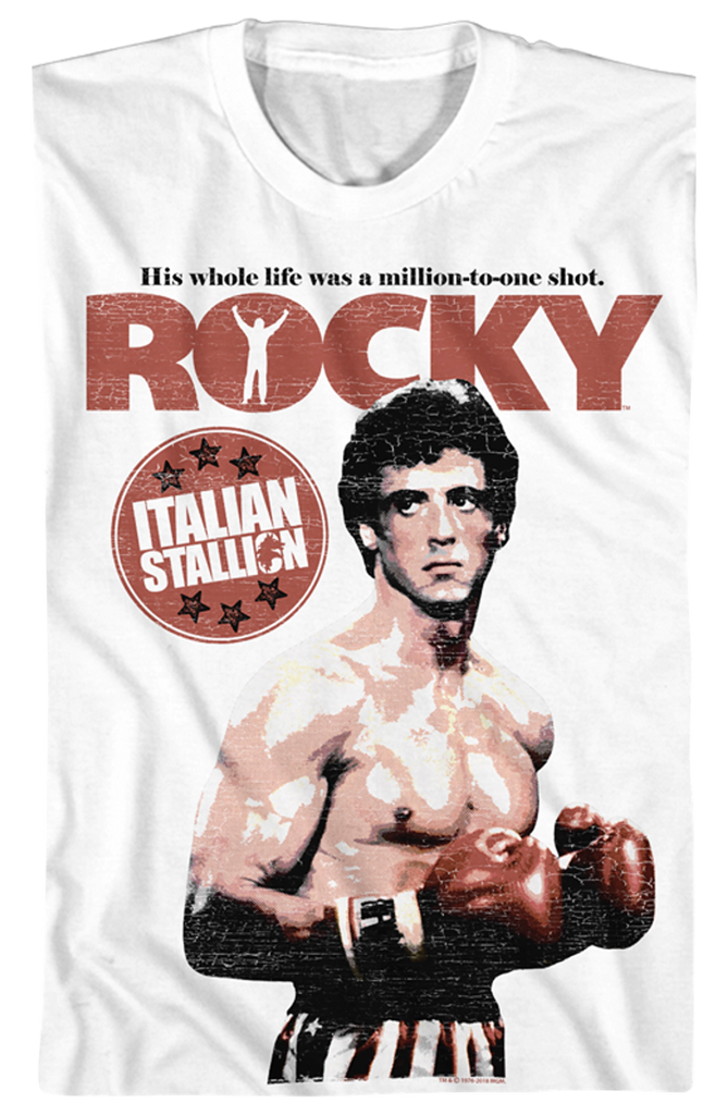 Million To One Shot Rocky T-Shirt: Rocky Mens T-Shirt