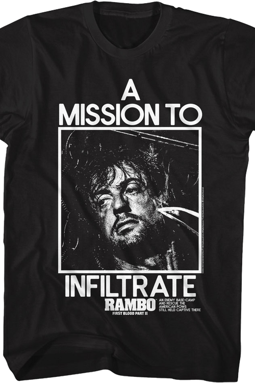 Mission To Infiltrate Rambo T-Shirtmain product image