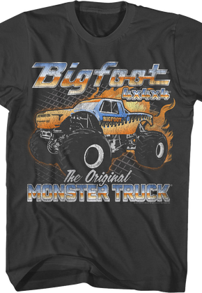 Monster Truck Flames Bigfoot T-Shirt