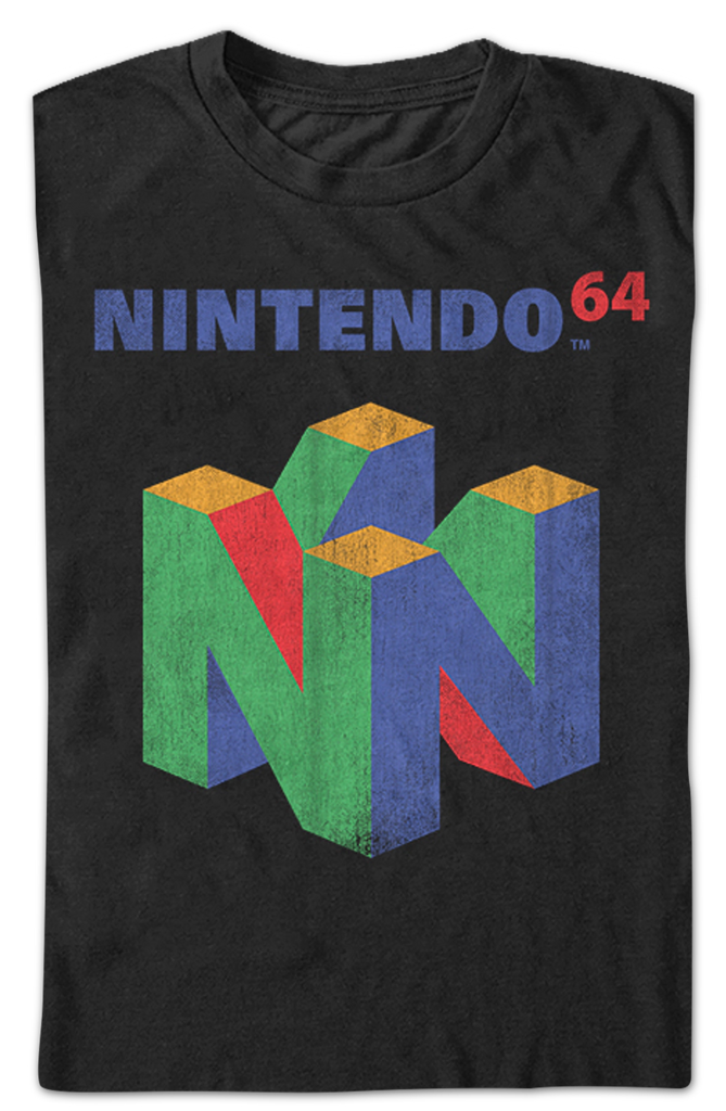 N64 Logo Nintendo T-Shirt: Nintendo Mens T-Shirt