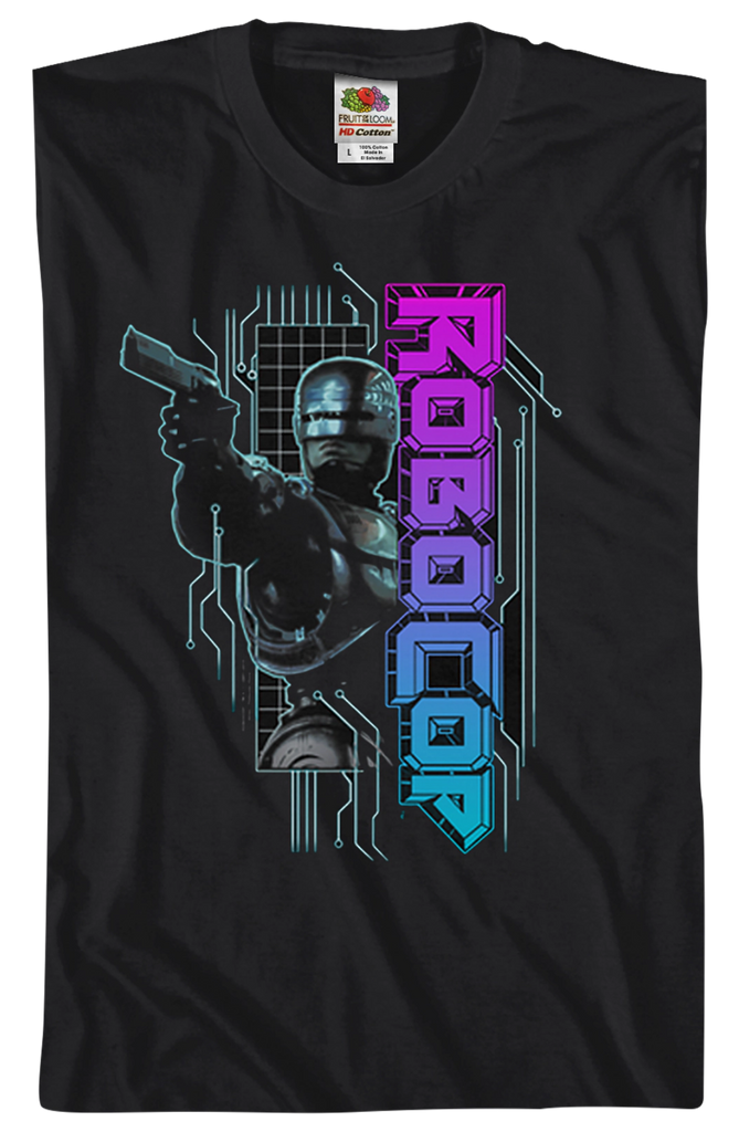 Neon Logo Robocop T-Shirt: Robocop Mens T-Shirt