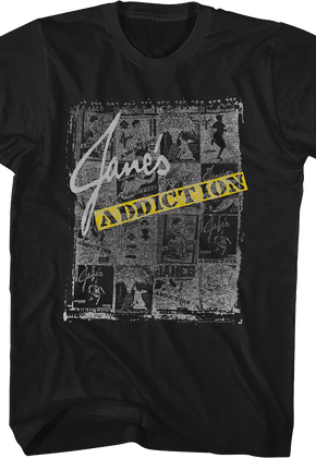 Newspaper Collage Jane's Addiction T-Shirt