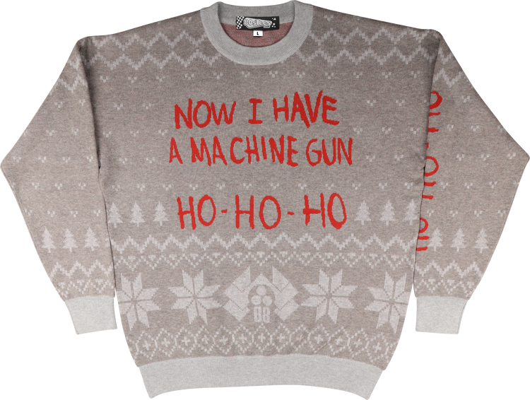 Now I Have A Machine Gun Ho Ho Ho Die Hard Knitted Christmas Sweatermain product image