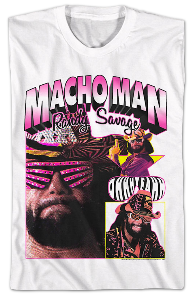 Ohhh Yeahh Collage Macho Man Randy Savage T-Shirt