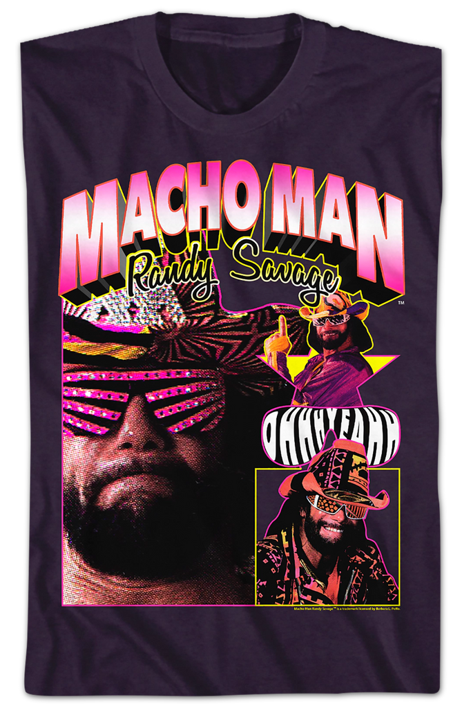 Blackberry Ohhh Yeahh Collage Macho Man Randy Savage T-Shirt