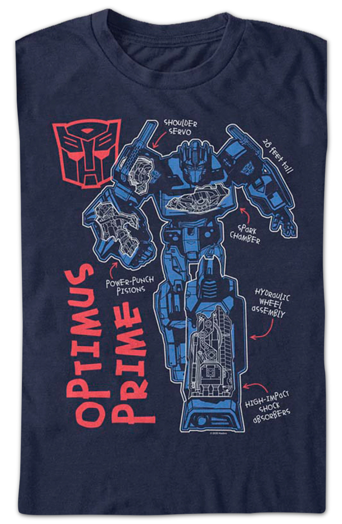 Optimus Prime Autobot Attributes Transformers T-Shirt