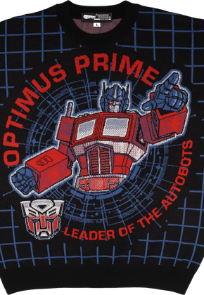 Optimus Prime Leader Of The Autobots Transformers Knitted Sweater