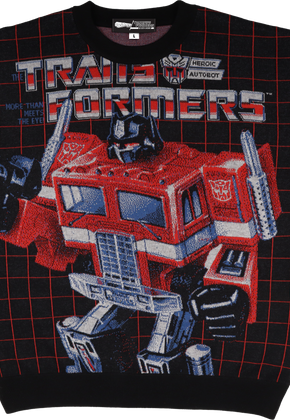 Box Art Optimus Prime Transformers Knitted Sweater