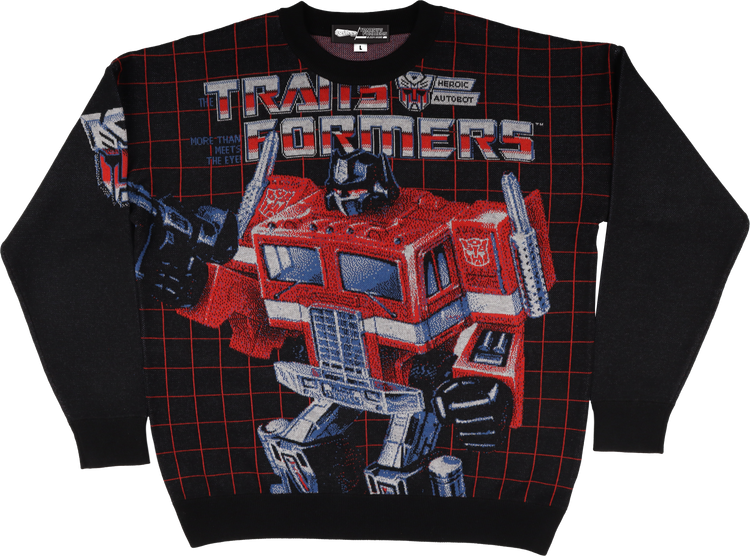 Box Art Optimus Prime Transformers Knitted Sweater