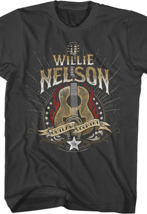 Outlaw Country Guitar Willie Nelson T-Shirt