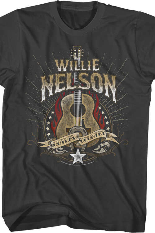 Outlaw Country Guitar Willie Nelson T-Shirtmain product image