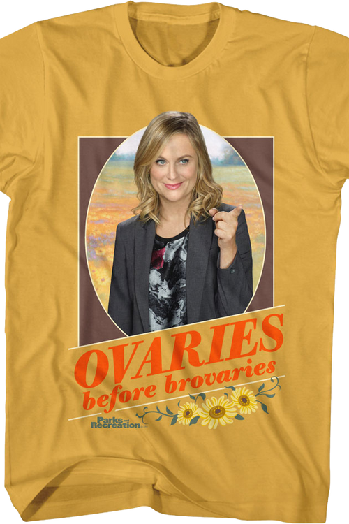 Ovaries Before Brovaries Parks And Recreation T-Shirtmain product image