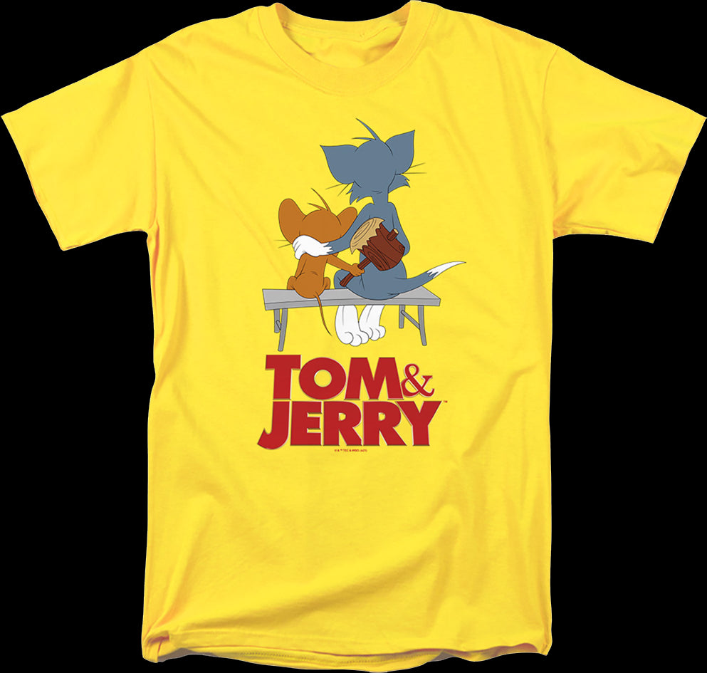 Park Bench Mallet Tom And Jerry T-Shirt