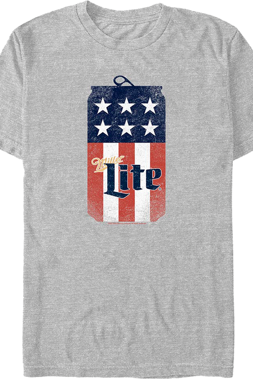 Patriotic Beer Can Miller Lite T-Shirtmain product image