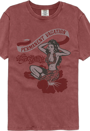 Permanent Vacation Hula Girl Aerosmith Comfort Colors Brand T-Shirt