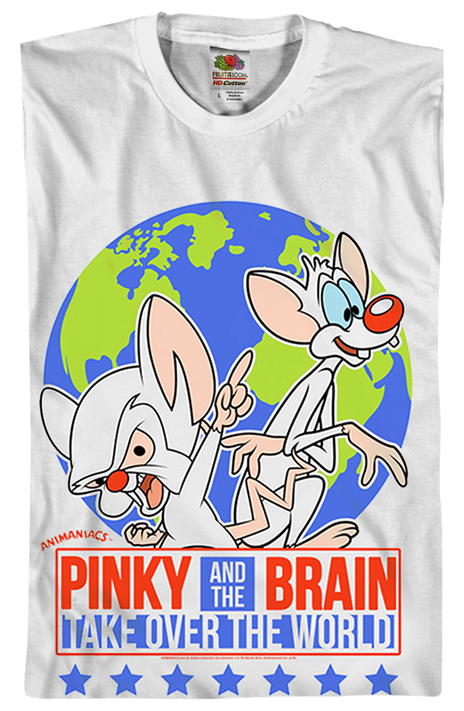 Pinky And The Brain Take Over The World Animaniacs T-Shirt