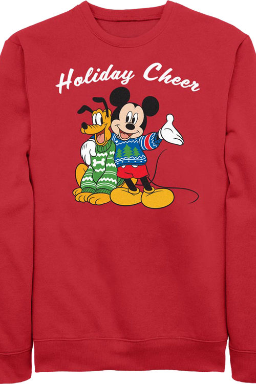 Pluto & Mickey Mouse Holiday Cheer Disney Sweatshirtmain product image